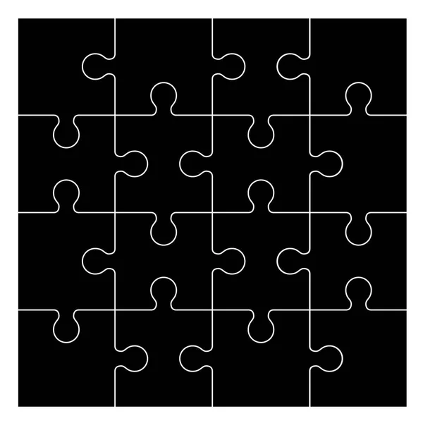 Set di pezzi puzzle — Vettoriale Stock