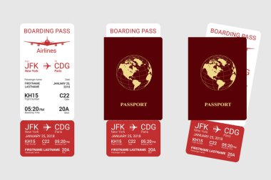 Pasaport ve uçuş kartı