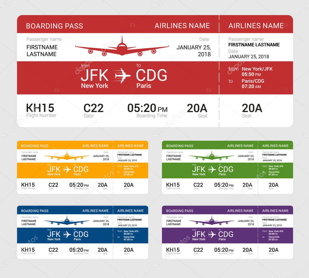Set of boarding passes