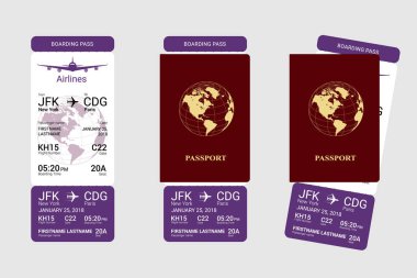 Pasaport ve uçuş kartı