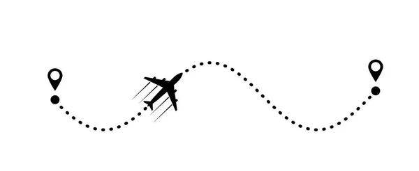 Plane and its track — Stock Vector