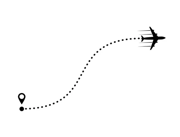 Letadlo a jeho stopa — Stockový vektor