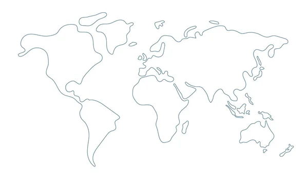 涂鸦风格的世界地图 — 图库矢量图片