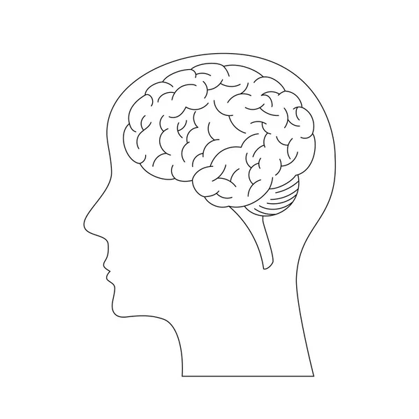 Icona del vettore cerebrale — Vettoriale Stock