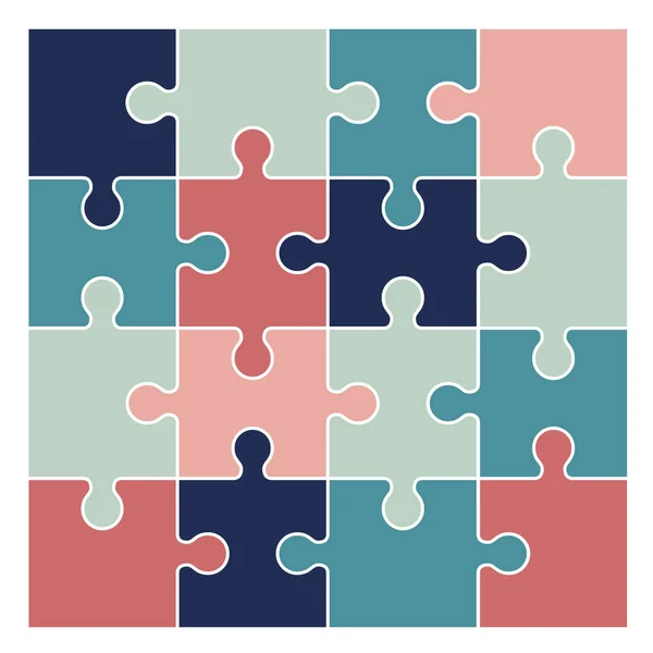 Ensemble de pièces de puzzle — Image vectorielle