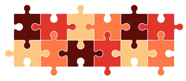 Set of puzzle pieces — Stock Vector