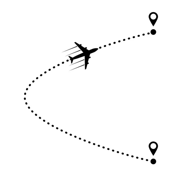Αεροπλάνο και την παρακολούθηση — Διανυσματικό Αρχείο