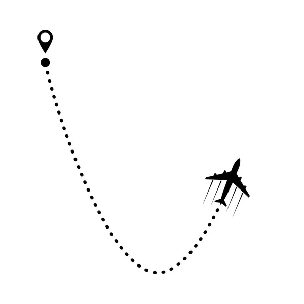 Letadlo a jeho stopa — Stockový vektor