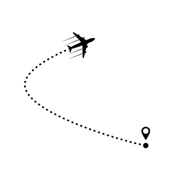 Flugzeug und seine Spur — Stockvektor