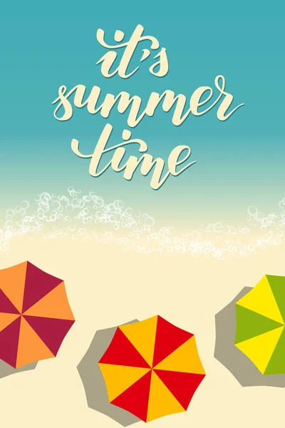 Flyer sjabloon voor zomertijd vakantie — Stockvector