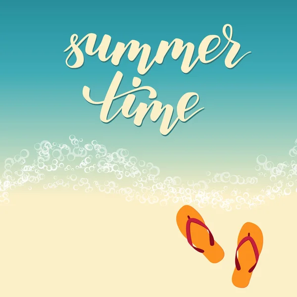 Flyer sjabloon voor zomertijd vakantie — Stockvector