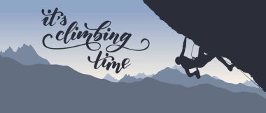 Bir dağcının silueti