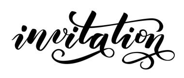 Handwritten brush calligraphy Invitation