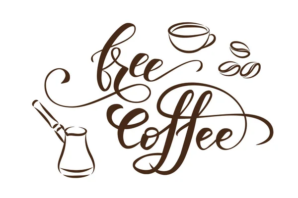 Cytat bezpłatna kawa — Wektor stockowy