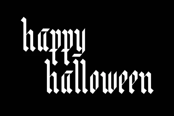 Gothic calligraphy Happy Halloween — Stock Vector