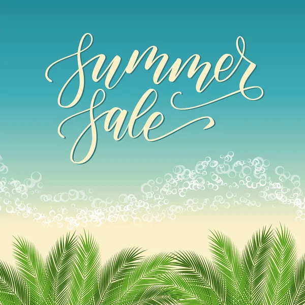 Flyer for summer sale — Stock Vector