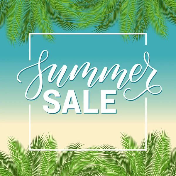 Flyer for summer sale or card — Stock Vector