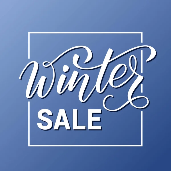 Modern brush calligraphy Winter sale — Stock Vector