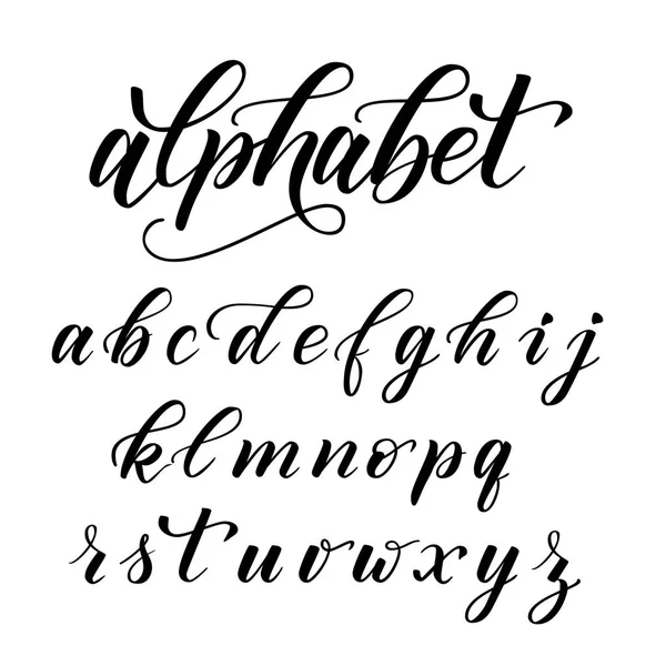 Fırça kaligrafi Alfabesi — Stok Vektör
