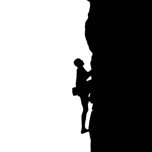 Silhouette of a climber — Stock Vector