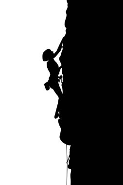 Bir dağcının silueti