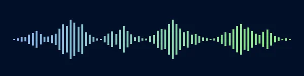 Ondas de sonido azul — Vector de stock