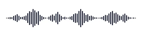Чёрные звуковые волны — стоковый вектор