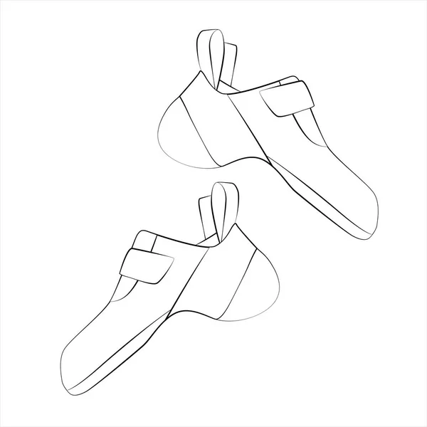 Klim schoenen paar — Stockvector