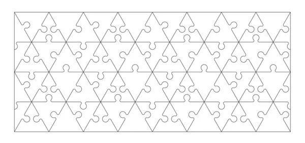 Set van driehoek puzzelstukjes — Stockvector