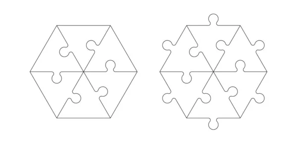 Sada trojúhelníkových dílků puzzle — Stockový vektor