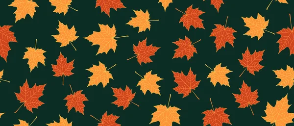 Sárga és narancs levelek háttér — Stock Vector