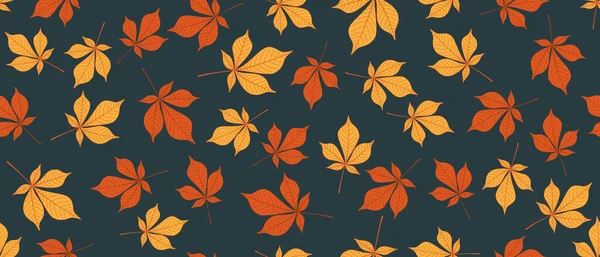 Sarı ve turuncu yapraklar arka plan — Stok Vektör