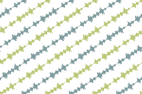 Seamless pattern of Sound waves — Stock Vector