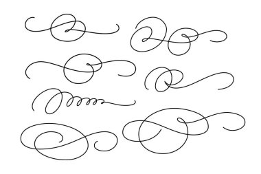 Flourishes for decoration clipart