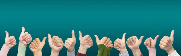 Hands Gestures Green Background — Stock Photo, Image