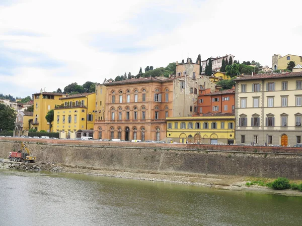 2017 Florença Itália Bela Vista Panorâmica Rio Arno Cidade Renascimento — Fotografia de Stock