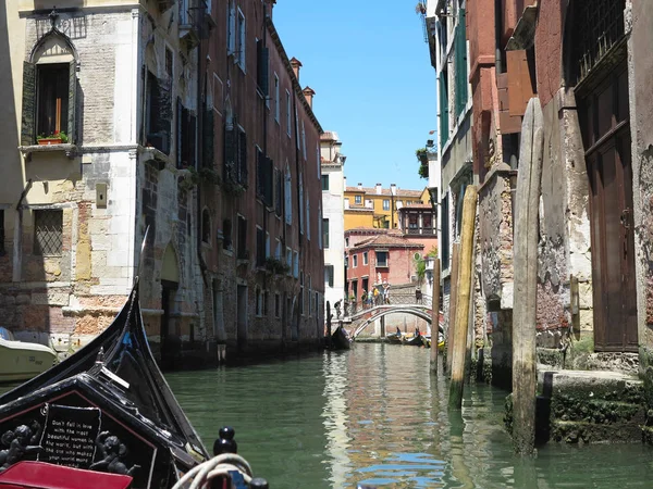 2017 Velence Olaszország Történelmi Épületek Csatornák Gondola Kilátás — Stock Fotó