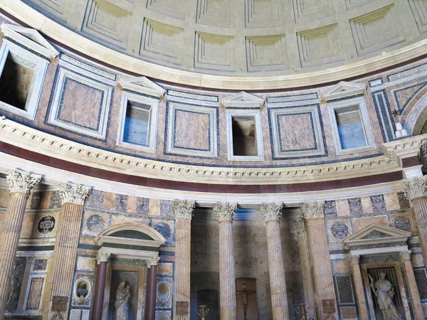 2017 Roma Itália Interior Cúpula Templo Panteão Todos Deuses Pagãos — Fotografia de Stock