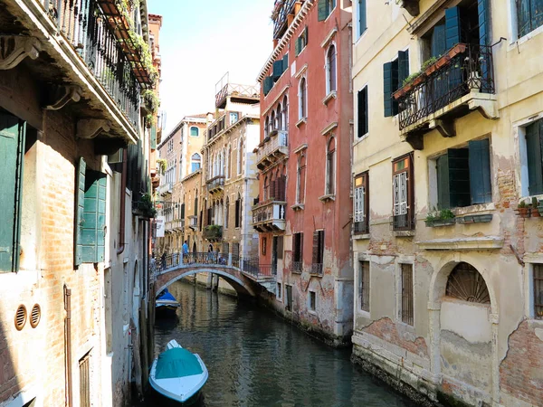 2017 Βενετία Ιταλία Δείτε Παλιά Ιστορικά Κτίρια Και Κανάλια — Φωτογραφία Αρχείου