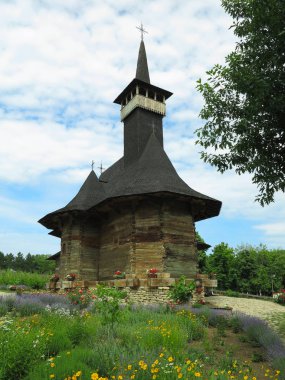 07.06.2018, moldova, Chisinau: 17. yüzyıl Ortaçağ ahşap kilise.