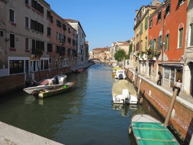 20.06.2017, Venedik, İtalya: tarihi binaları ve Kanallar Görünümü.