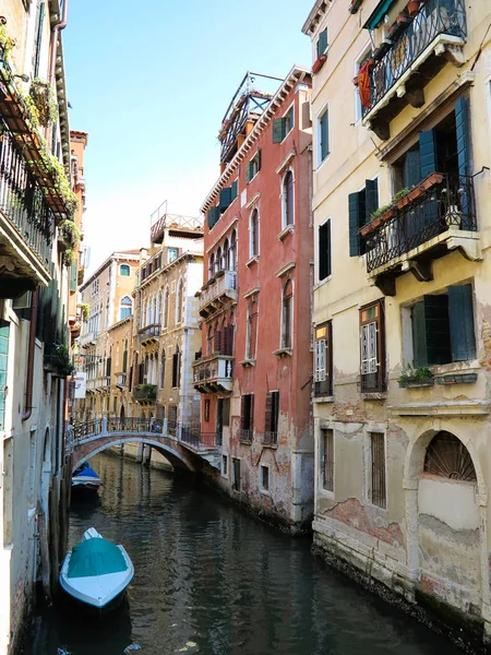 2017 Venetië Italië Uitzicht Oude Historische Gebouwen Grachten — Stockfoto