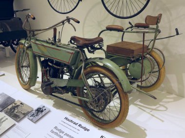 26.05.2018, Wien, Avusturya Teknik Müzesi: Vintage tarihsel Motosiklet Fuarı içinde
