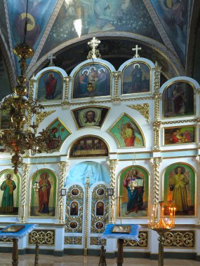 13.10.2018, Moldova: iç ve dekorasyon Tiganesti Manastırı Ortodoks Kilisesi