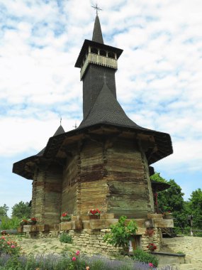 07.06.2018, moldova, Chisinau: 17. yüzyıl Ortaçağ ahşap kilise.