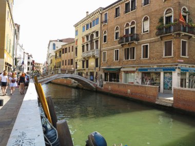 20.06.2017, Venedik, İtalya: eski tarihi binalar ve Kanallar Görünümü.
