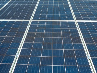 Mavi güneş panelleri, fotovoltaik Soyut doku alternatif el