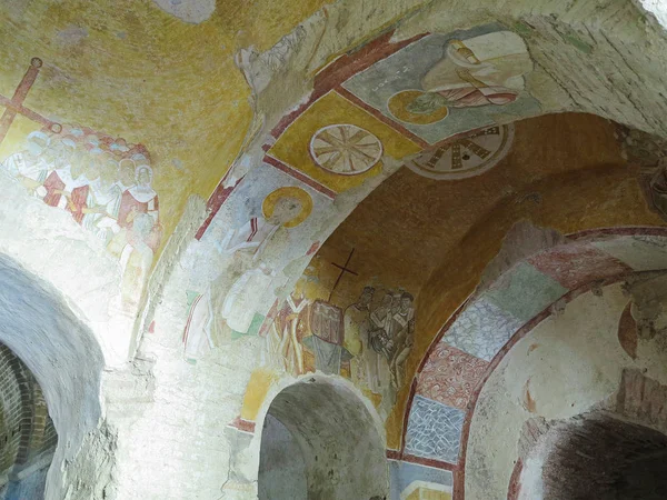 Demre, Turkey - July 2, 2019: Ancient frescoes in St. Nicholas — Stock Photo, Image