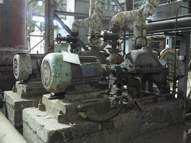 Elektrik motorları, borular, tüpler, e ile endüstriyel büyük su pompaları