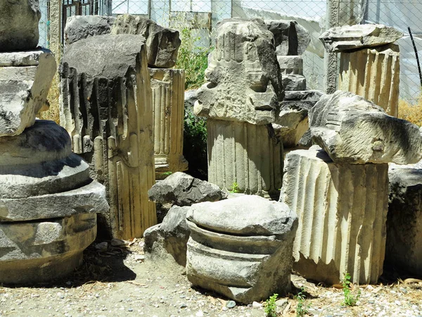 Ruins of ancient Greek-Roman amphitheatre in Myra, Demre, Turkey — Stock Photo, Image